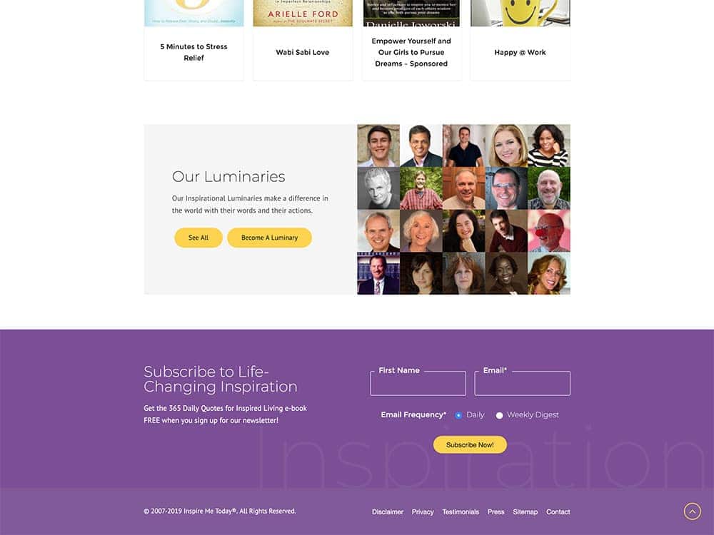 Inspire Me Today Homepage 2