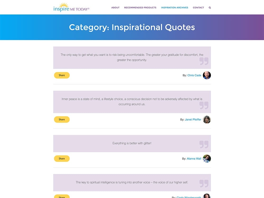 Inspire Me Today Inspirational Quotes Page