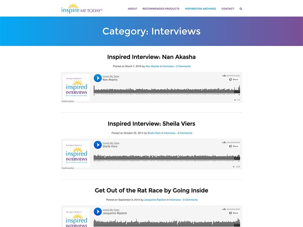 Inspire Me Today Interviews Page