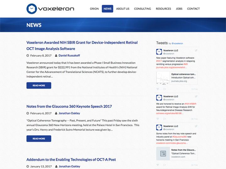 Voxeleron News Page