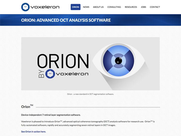 Voxeleron Orion Page