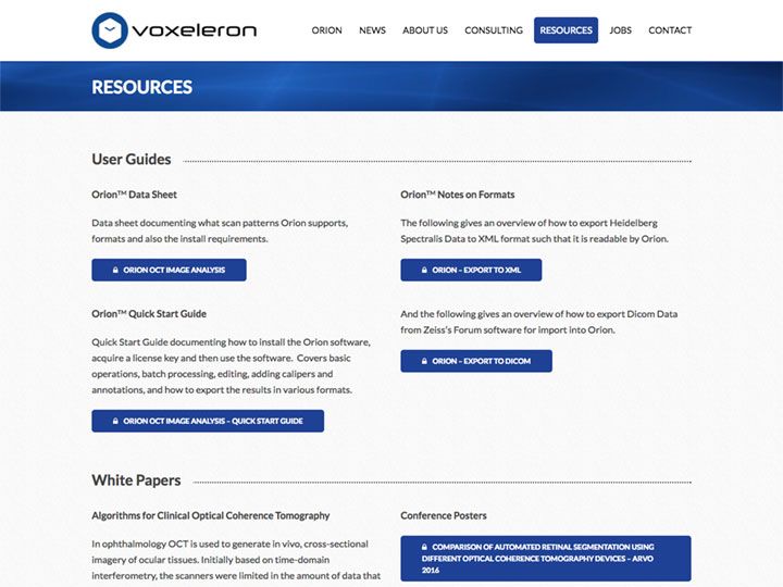 Voxeleron Resources Page