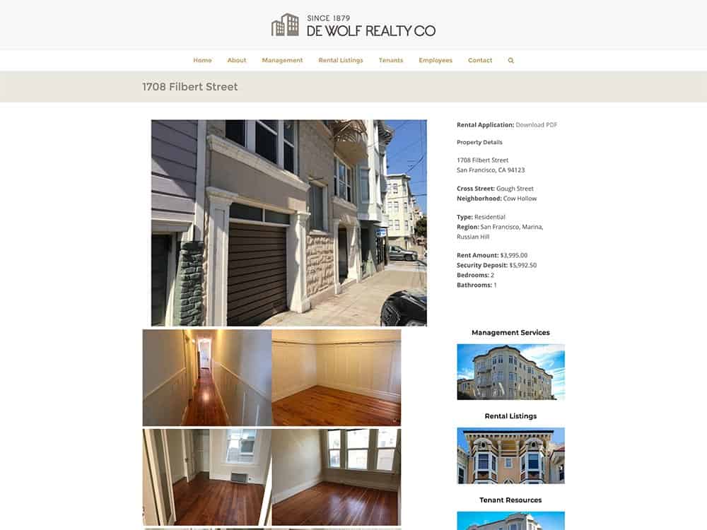 DeWolf Realty Single Property Page