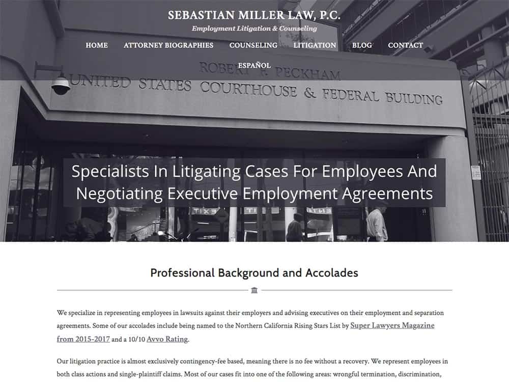 Sebastian Miller Law Homepage