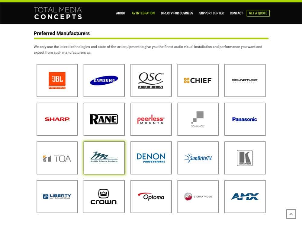 Total Media Concepts AV Integration Page