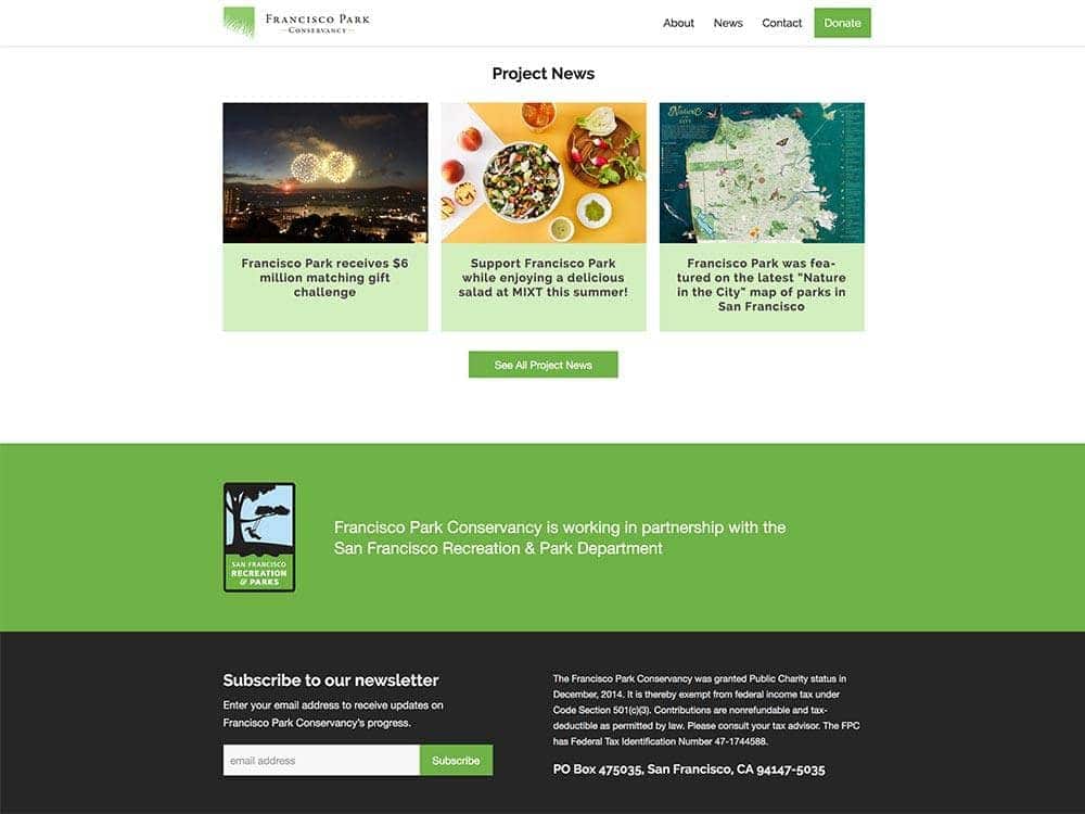 Francisco Park Homepage 2018 4