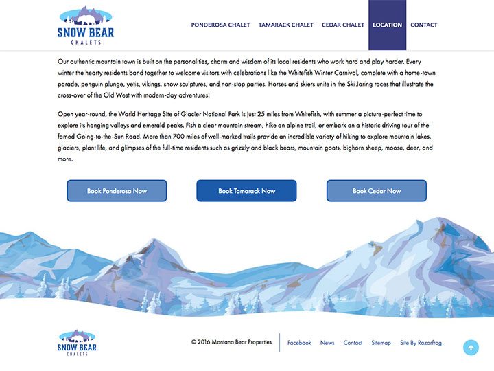 Snow Bear Chalets Location