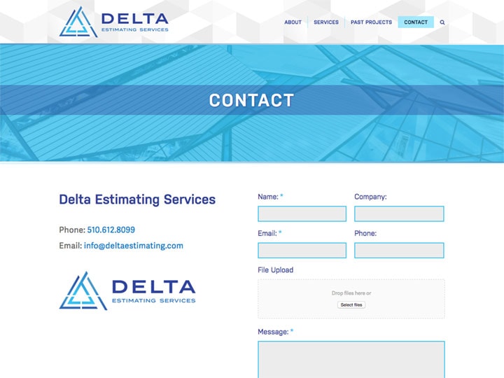 Delta Estimating Services Services Contact Page