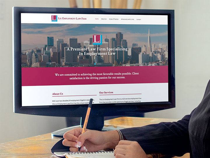 Razorfrog portfolio: Liu Employment Law Firm