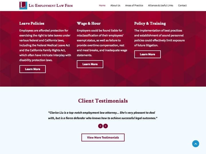 Liu Employment Law Homepage 2