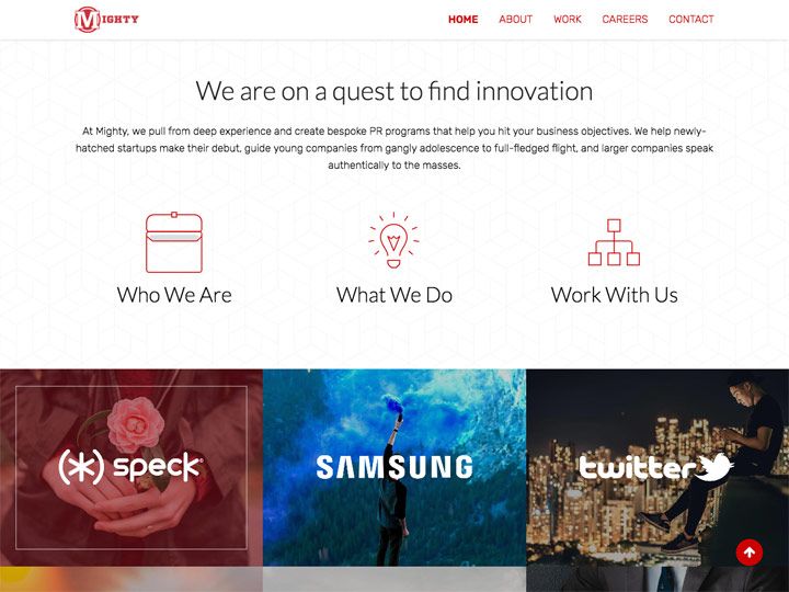 Mighty PR Homepage 2