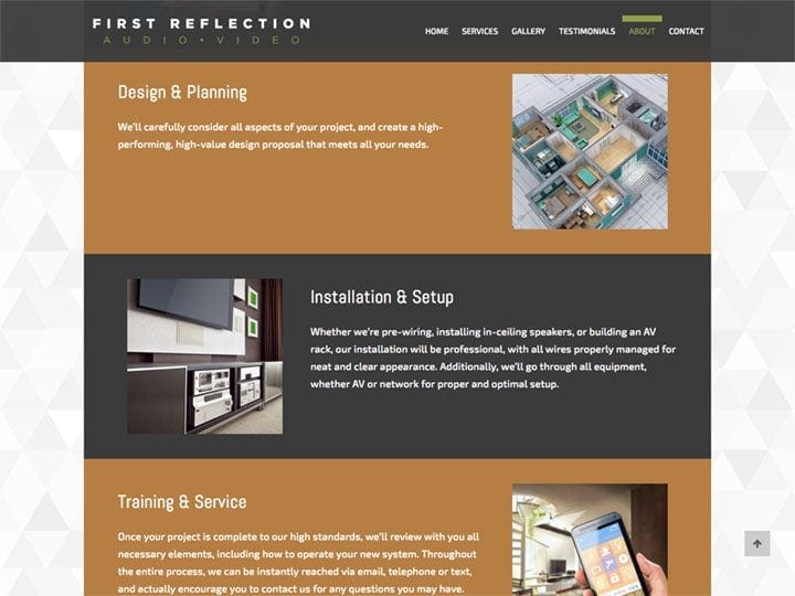 First Reflection Audio Video Our Process Page