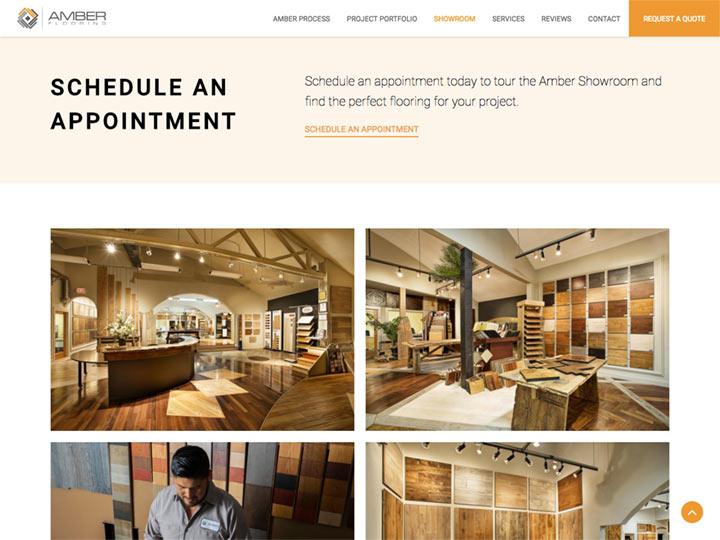 Amber Flooring Showroom Page