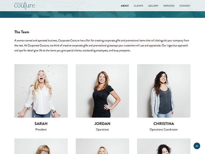 Corporate Couture About Page