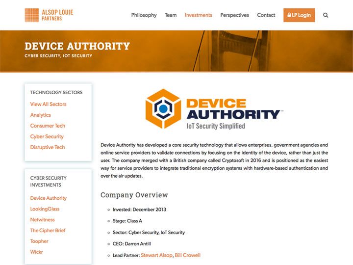 Alsop Louie Partners Single Investment Page