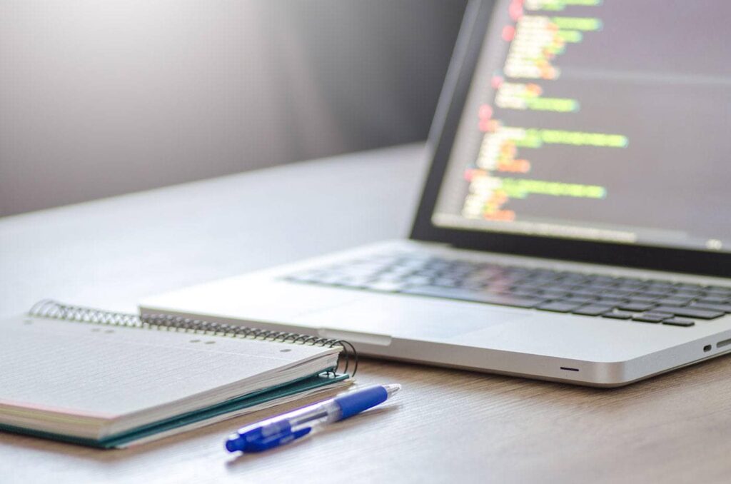 Computer Displaying Code