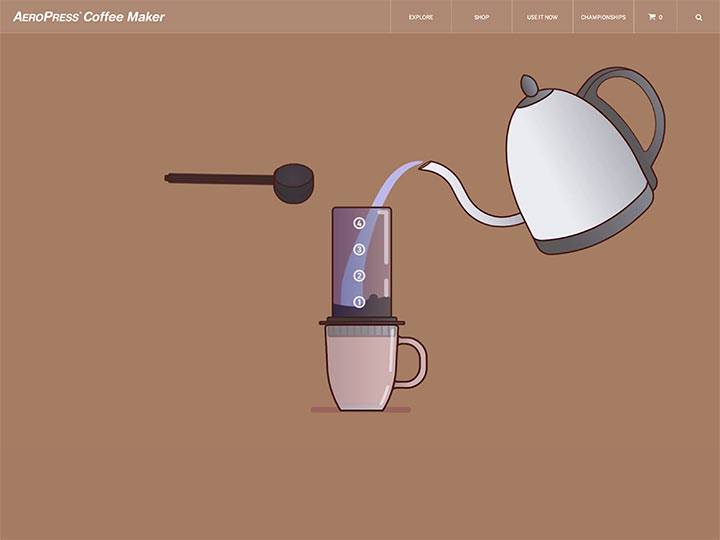 AeroPress Homepage Animation