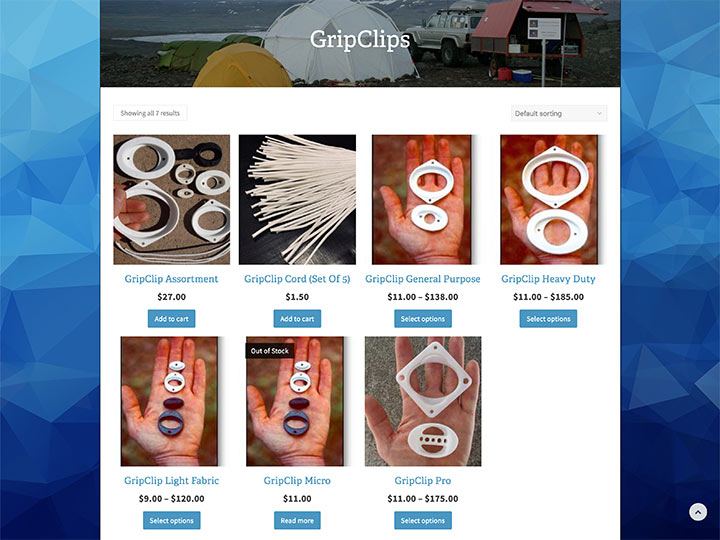 Shelter Systems Shop GripClips Page