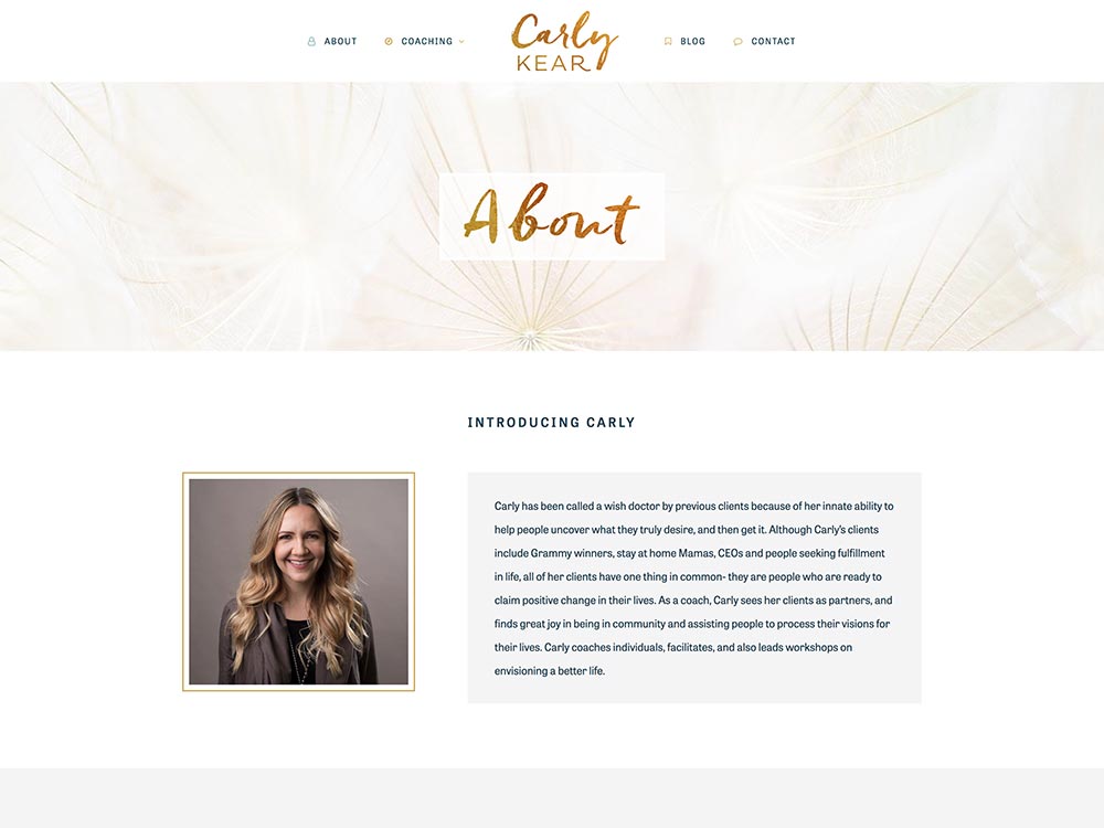 Carly Kear About Page