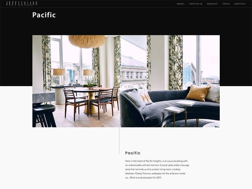 Jeff Schlarb Single Portfolio Page