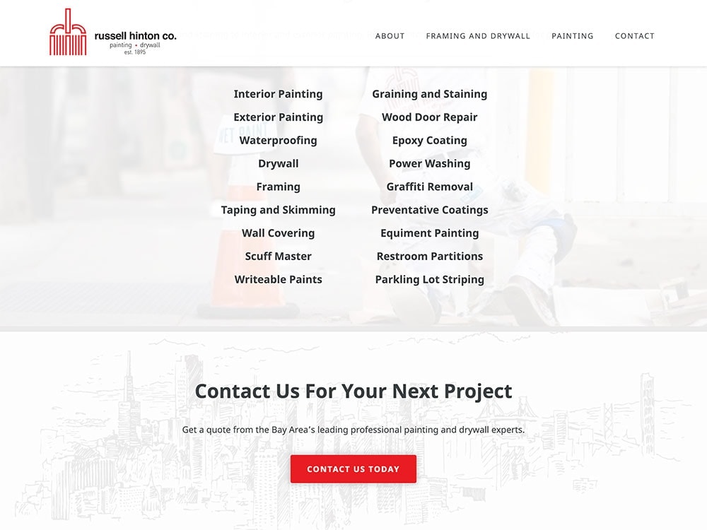 Russell Hinton Co. Homepage 2