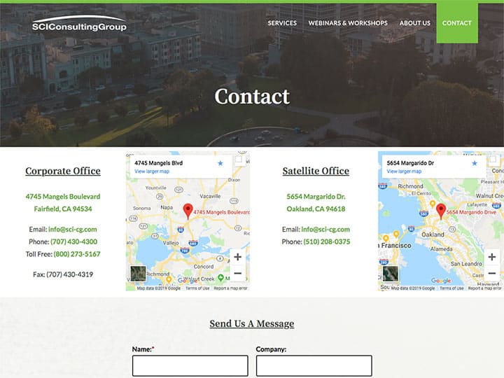 SCI Consulting Group Contact Page