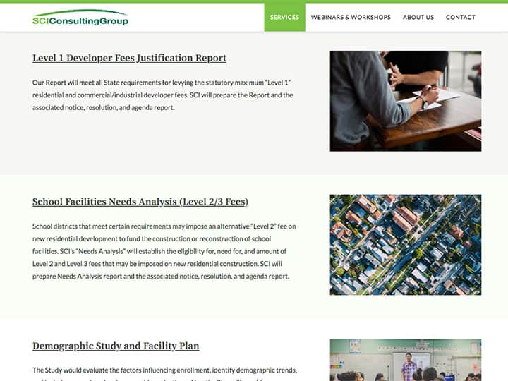 SCI Consulting Group Service Page