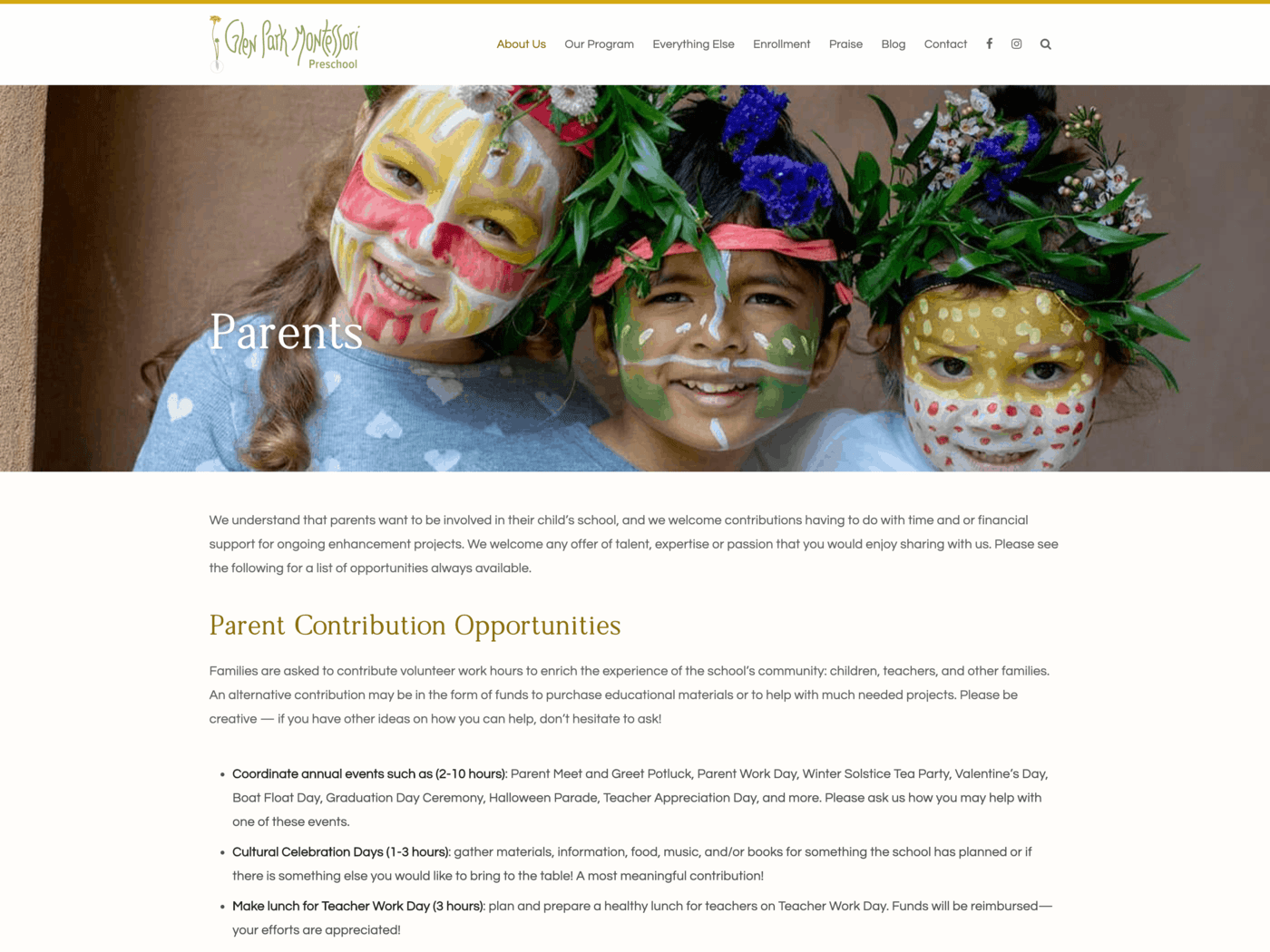 Glen Park Montessori Parents Page
