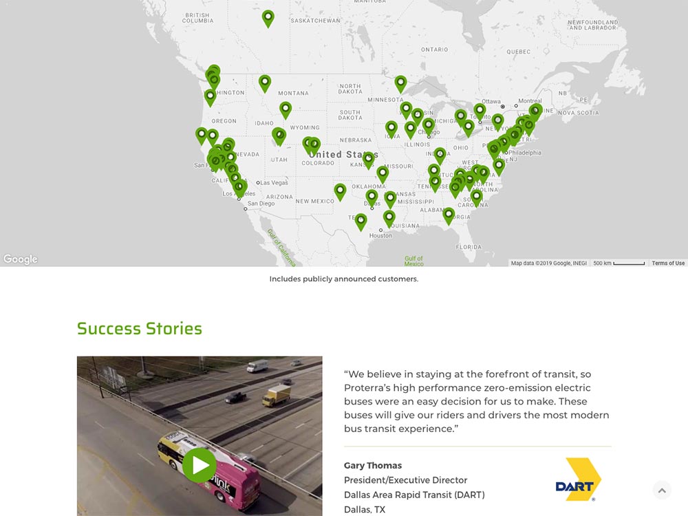Proterra Our Customers Page