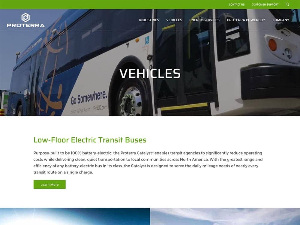 Proterra Vehicles Page