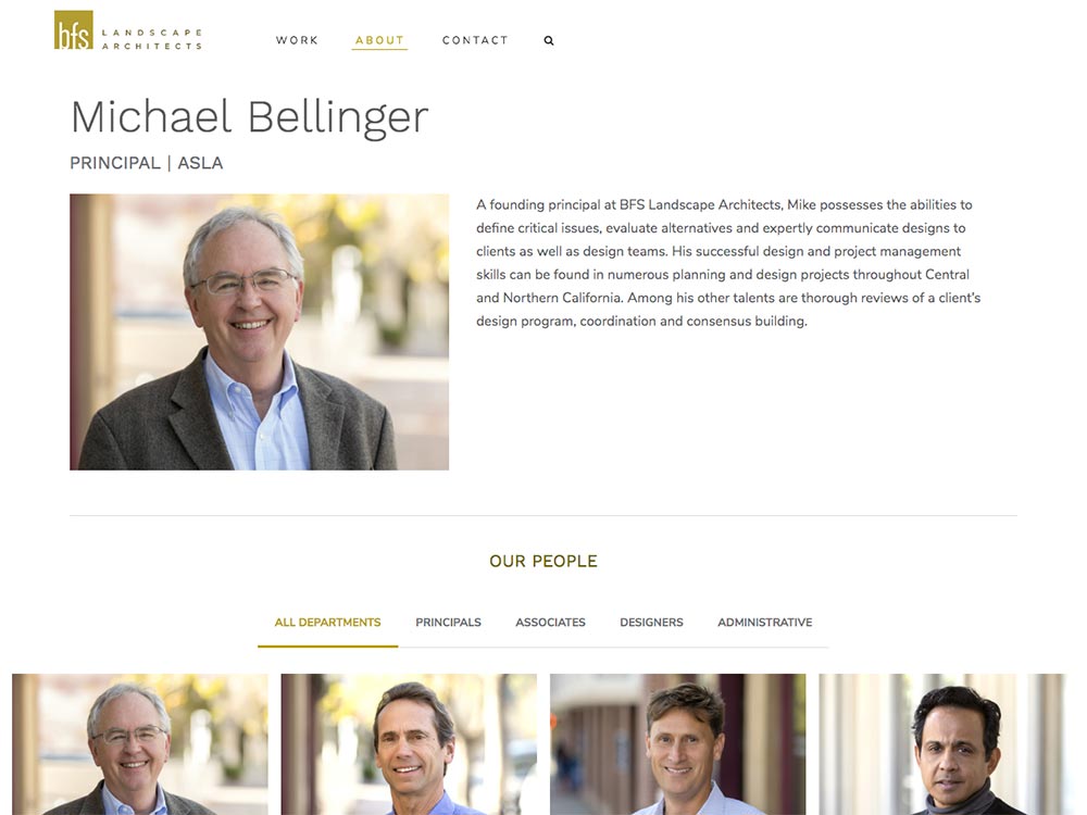 BFS Landscape Architects Team Member Page