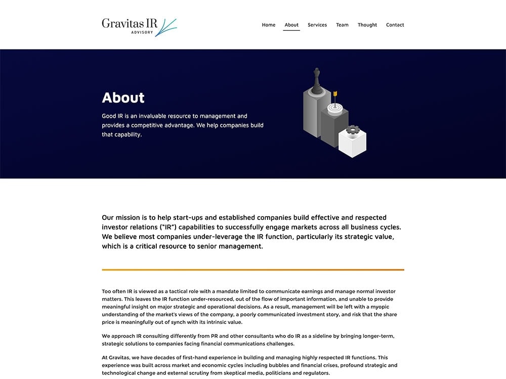 Gravitas IR Advisory About Page