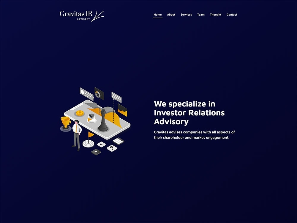 Gravitas IR Advisory Homepage