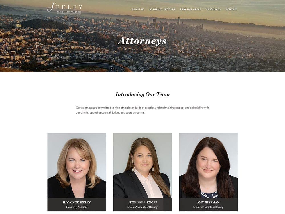 Seeley Family Law Practice Attorneys Page