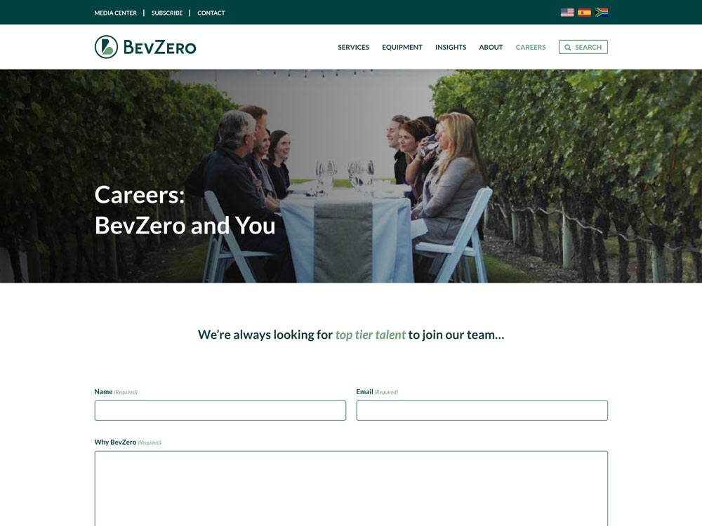 BevZero 2021 Careers Page