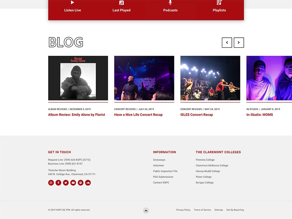 KSPC 88.7FM Homepage 2