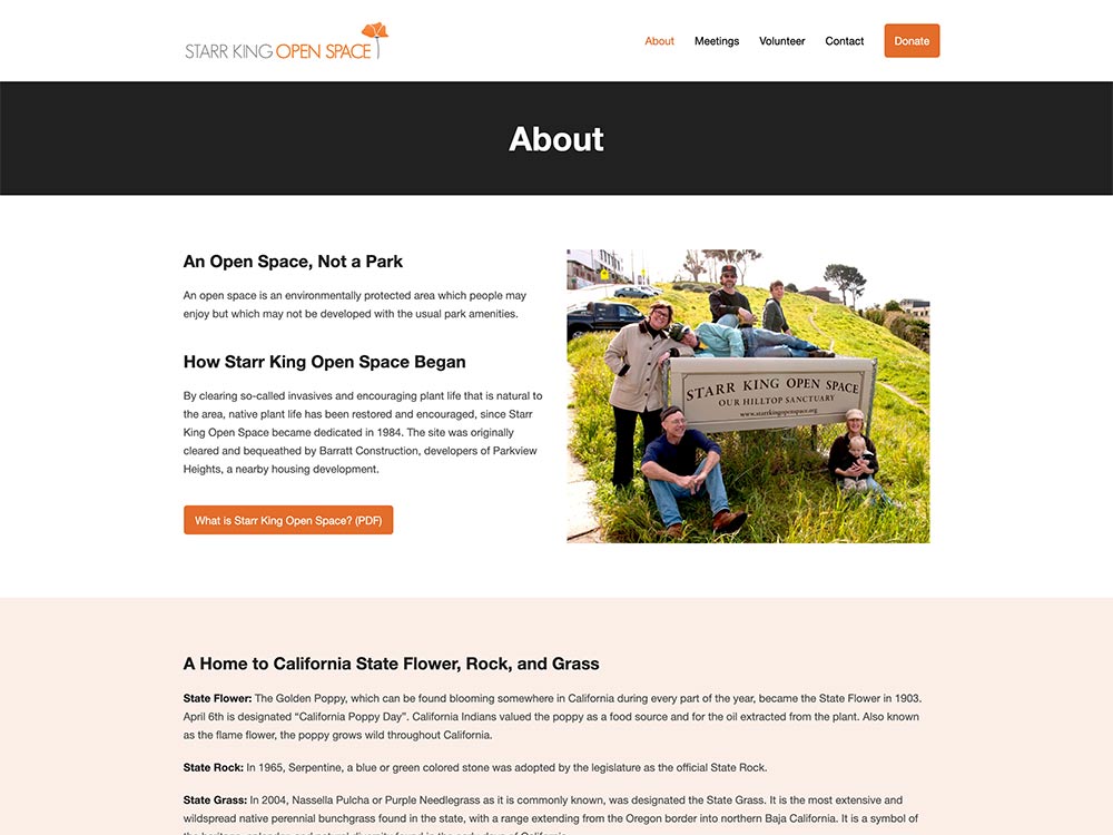 Starr King Open Space About Page