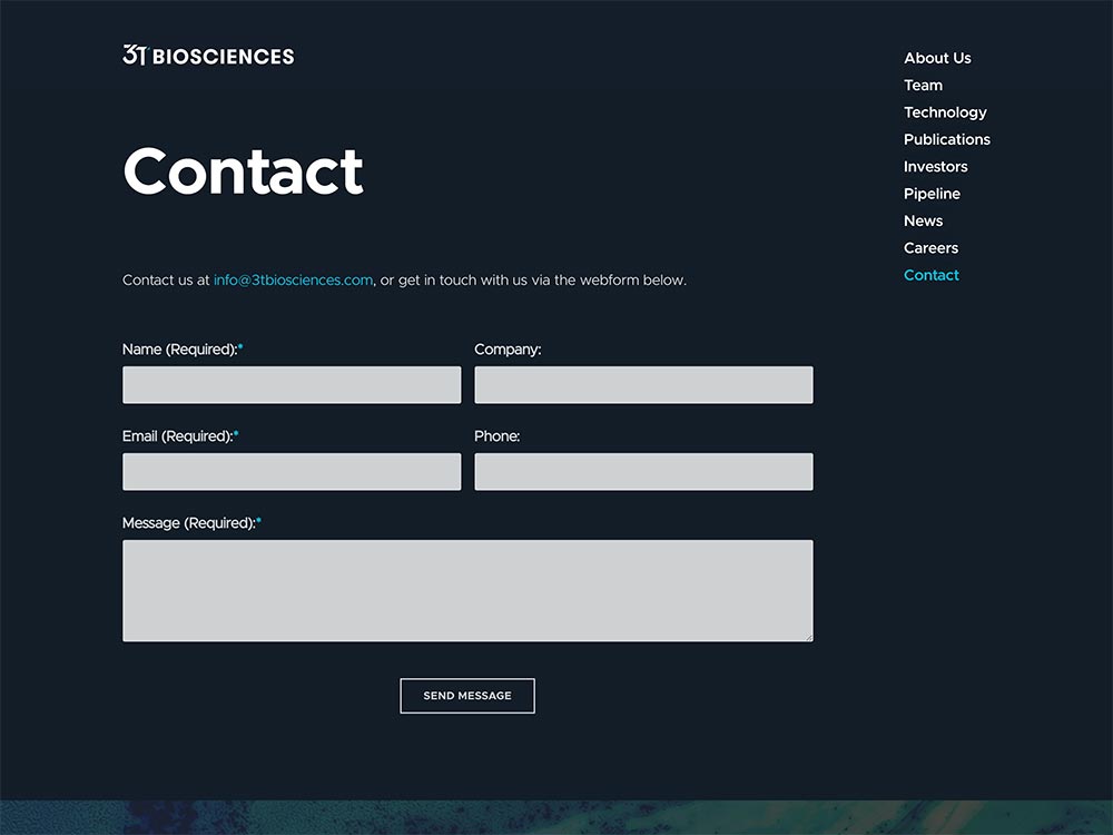 3T Biosciences Contact Page