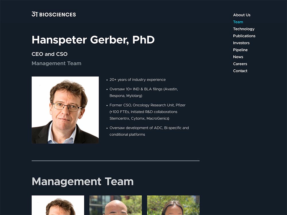 3T Biosciences Single Team Page