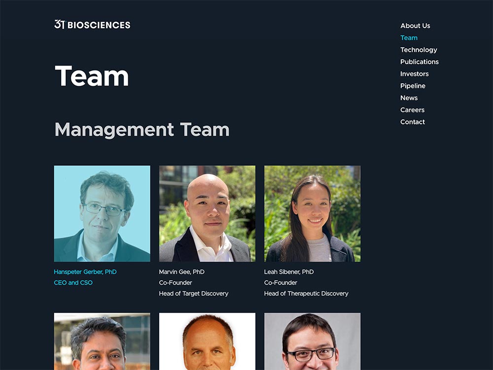 3T Biosciences Team Page