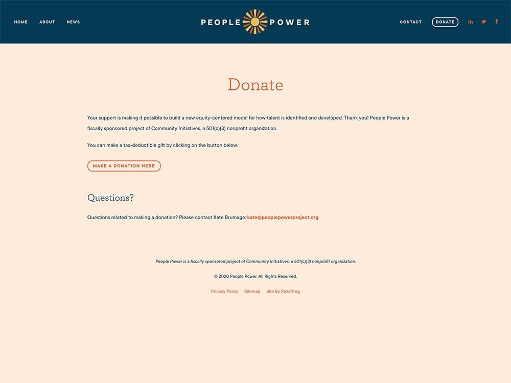 People Power Donate Page
