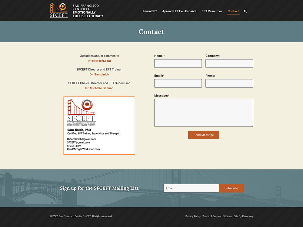 SFCEFT Contact Page
