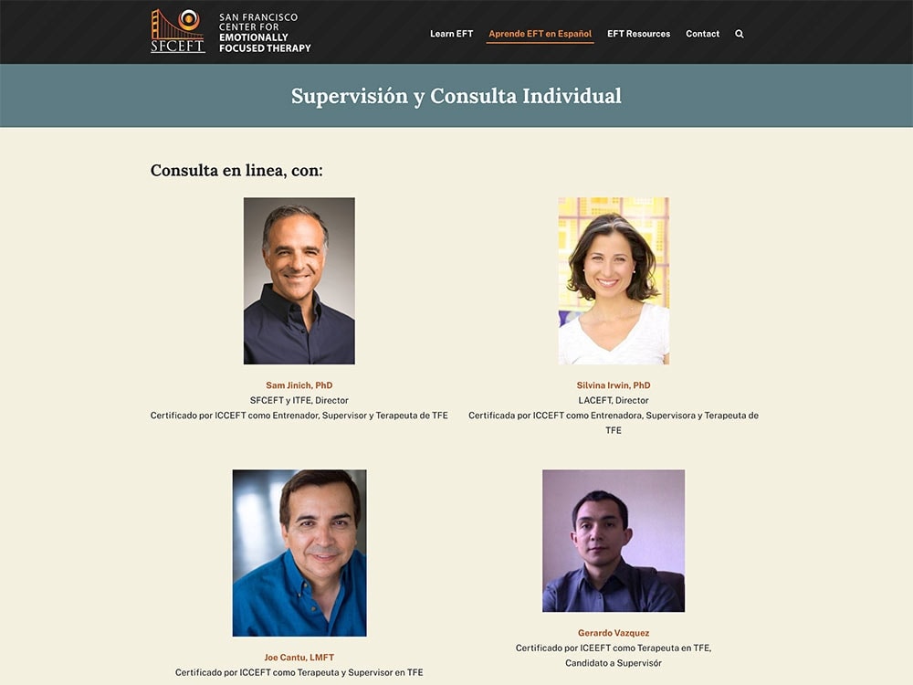 SFCEFT Spanish Supervision and Individual Consultation Page