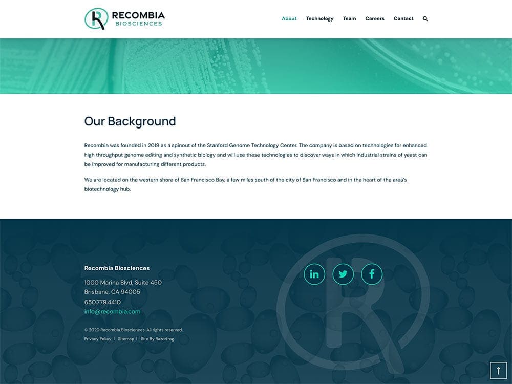 Recombia Biosciences About Page