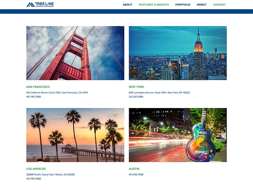 Tree Line Capital Partners Contact Page