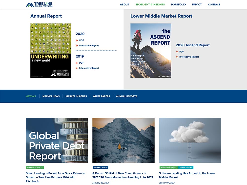 Tree Line Capital Partners Spotlight and Insights Page