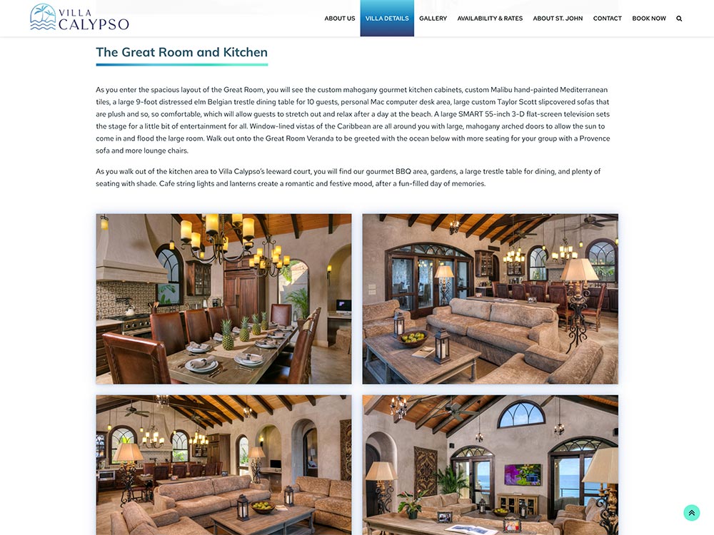 Villa Calypso Villa Details Page