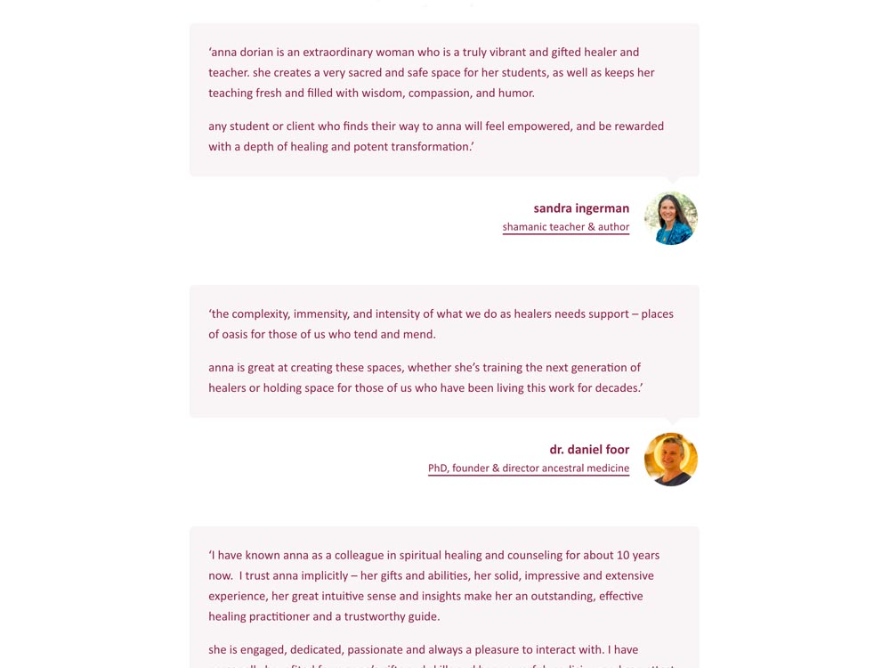 The Dreaming Otter Fall 2024 Testimonials Page