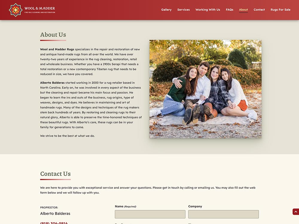 Wool and Madder Homepage About Us