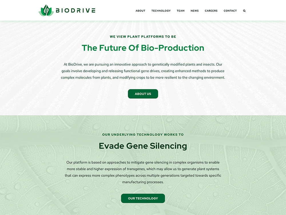 BioDrive Homepage 2